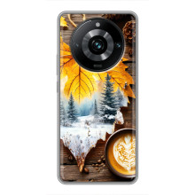 Чехол с уникальным дизайном «Осень с кофе» для Realme 11 Pro Plus – Осенне-зимнее кофе