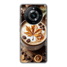 Чехол с уникальным дизайном «Осень с кофе» для Realme 11 Pro Plus – Пряный кофе
