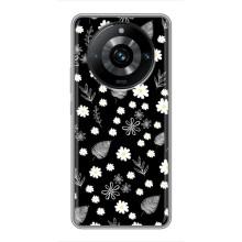 Чохли з тематикою "КВІТИ" на Realme 11 Pro Plus (цвітіння на чорному)