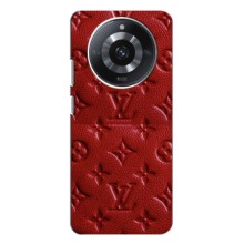 Текстурный Чехол Louis Vuitton для Реалми 11 Про Плюс (Красный ЛВ)
