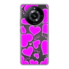 Чехлы для любимой на Реалми 11 Про (VPrint) (Pink hearts)