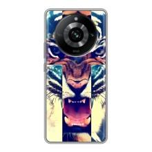 Чехлы с изображением разных животных для Realme 11 Pro (Яркий Тигр)