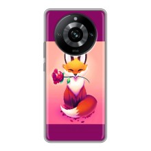 Чехлы с картинкой Лисички для Realme 11 Pro (VPrint) (Лисичка с розочкой)