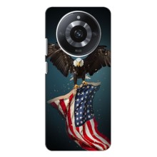 Чехол Флаг USA для Realme 11 Pro (Орел и флаг)