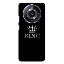 Чехол (Корона на чёрном фоне) для Реалми 11 Про (KING)