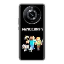 Чехол Майнкрафт на Realme 11 Pro (AlphaPrint) Minecraft (герои Minecraft)