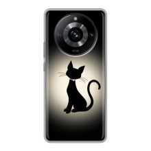 Чехол с принтом для Realme 11 Pro (AlphaPrint) Модные коты – Силуэт котика