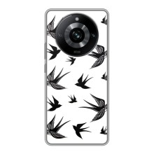 Чехол с птицами на Realme 11 Pro (VPrint) (Ласточки)