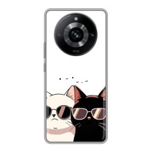 Чехол с рисунком кот на Realme 11 Pro (Коты в очках)
