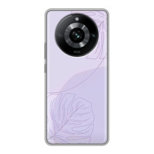 Чохол квітковий дизайн для Realme 11 Pro – Монстера фіолетова