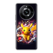 Чехол с Пикачу на Realme 11 Pro (Пикачу с мячом)