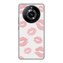 Чехол с розовым рисунком для Realme 11 Pro (Розовые губы)