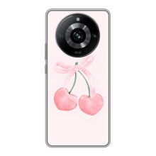 Чехол с розовым рисунком для Realme 11 Pro (Розовые вишни)