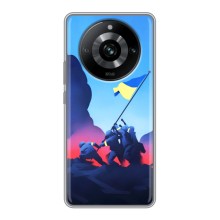 Чехол с украинским воином на Realme 11 Pro – Украинский прапор