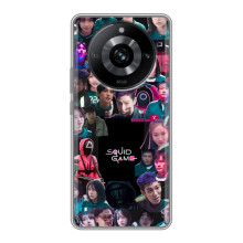 Чехол Гра в кальмара для Realme 11 Pro – Коллаж игры кальмара