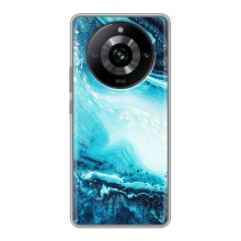 Мраморный чехол на Realme 11 Pro (VPrint) (Голубой мрамор)