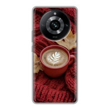 Чехол с уникальным дизайном «Осень с кофе» для Realme 11 Pro – Кофе на пледе