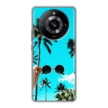 Силиконовый чехол с КАРТИНКАМИ лето для Realme 11 Pro (AlphaPrint) (Взгляд лето)