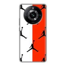 Чохли для Realme 11 - з картинкою JORDAN (AlphaPrint) (Лого Джордан)