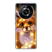 Чохли з картинкою Лисичка для Realme 11 (VPrint) (Лисичка в гірляндах)