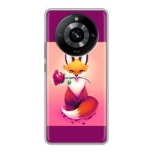 Чохли з картинкою Лисичка для Realme 11 (VPrint) (Лиса з трояндою)