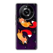 Чохли з картинкою Лисичка для Realme 11 (VPrint) (Лисички космонавти)