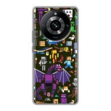 Чохол Майнкрафт на Realme 11 (AlphaPrint) Minecraft (Колаж Майнкрафт)