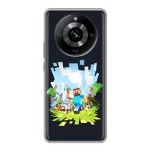 Чохол Майнкрафт на Realme 11 (AlphaPrint) Minecraft (персонажі Minecraft)