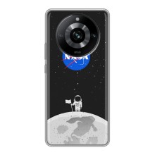 Силиконовый бампер с принтом "Наса" на Realme 11 (Космонавт NASA)