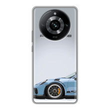 Чохол з авто Порше для Realme 11 – Блакитний Порше