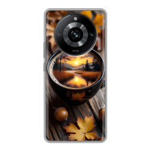 Чохол з унікальним дизайном 'Осінь з кавою' для Realme 11 – Темна кава
