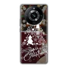 Рождественские Чехлы для Realme 11 (VPrint) (Елочка узорная)