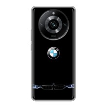 Силиконовый бампер с картинкой машины на Realme 11 (Черный BMW)