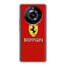 Силиконовый бампер с картинкой машины на Realme 11 (Ferrari Logo)