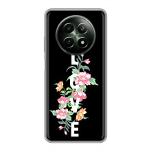 Чехлы для любимой на Реалми 12 5G (VPrint) (Цветы LOVE)