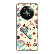 Чехлы для любимой на Реалми 12 5G (VPrint) (Сердечки)