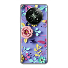 Чехлы с Цветами для RealMe 12 5G (VPrint) (Цветочный дизайн)