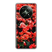 Чехлы с Цветами для RealMe 12 5G (VPrint) (Цветы красные)