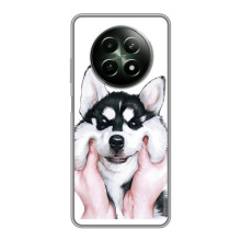 Чехлы с собаками для RealMe 12 5G (VPrint) – Довольный Хаски
