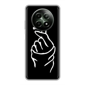 Чехлы (Знак сердечка) на RealMe 12 5G – Сердце на черном