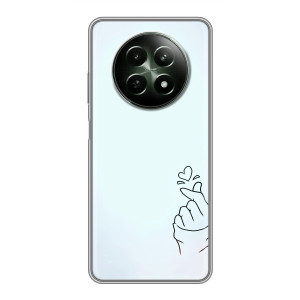 Чехлы (Знак сердечка) на RealMe 12 5G – Сердце на голубом