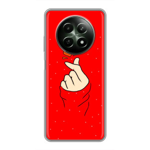Чехлы (Знак сердечка) на RealMe 12 5G – Сердце на красном