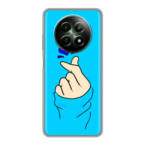 Чехлы (Знак сердечка) на RealMe 12 5G – Сердце на синем