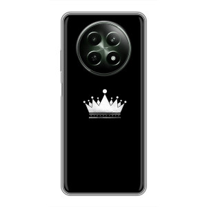 Чехол (Корона на чёрном фоне) для Реалми 12 5Г – Белая корона