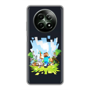 Чехол Майнкрафт на RealMe 12 5G (AlphaPrint) Minecraft
