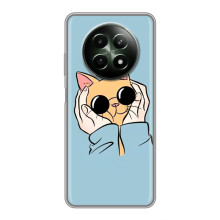 Чехол на Реалми 12 5G с Котами (VPrint) (Котик в очках)
