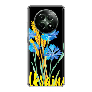 Чехол на RealMe 12 5G Украинский дизайн (Ukraine в цветочках)
