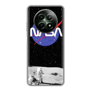 Силиконовый бампер с принтом "Наса" на RealMe 12 5G – Nasa на луне