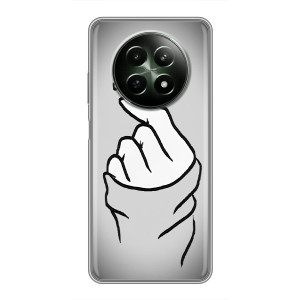 Чехол с принтом для RealMe 12 5G (AlphaPrint - Знак сердечка)