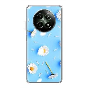 Чохол з Квітами для RealMe 12 5G – ромашки на блакитному